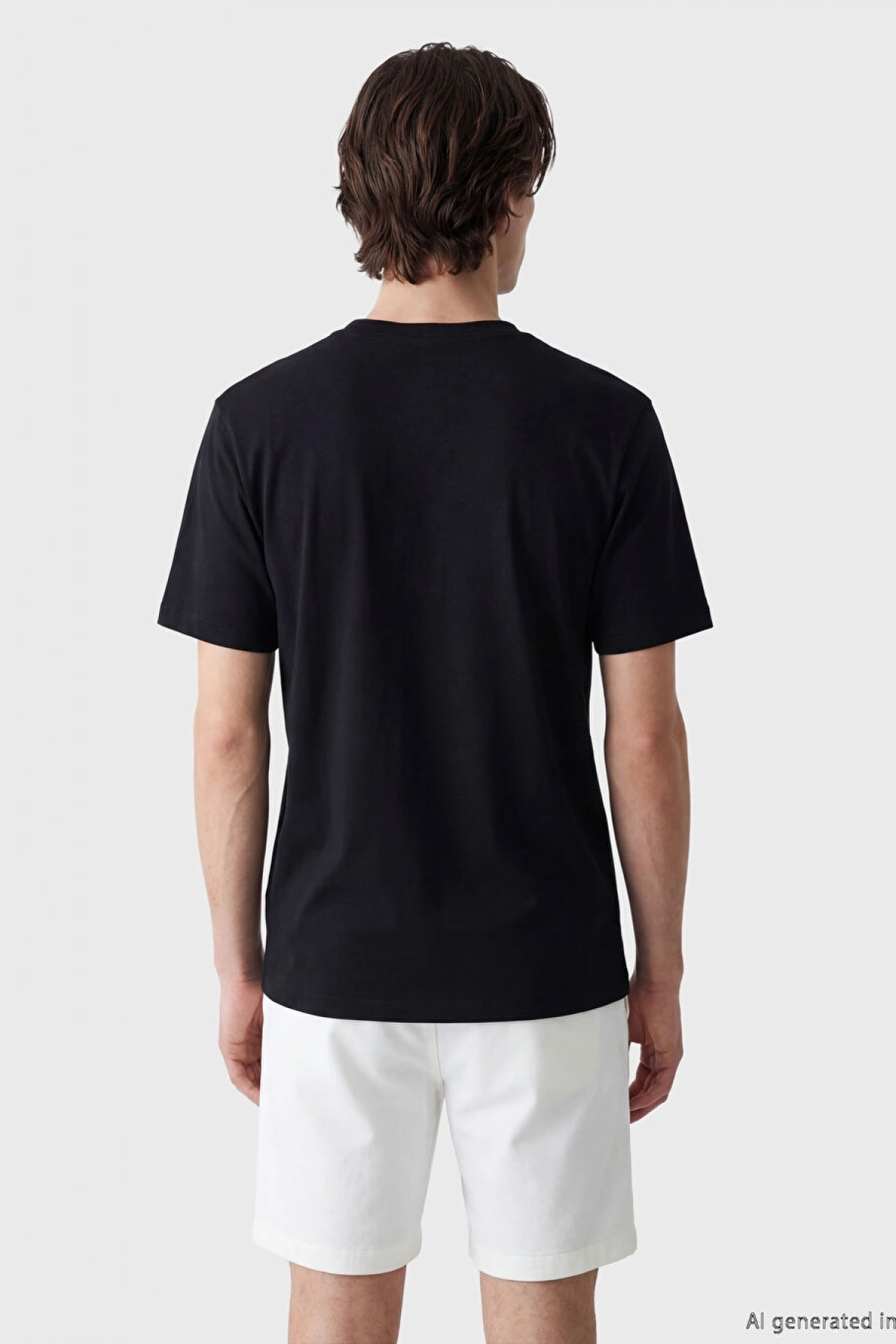 XSIDE Siyah Bisiklet Yaka Baskılı Erkek Tişört