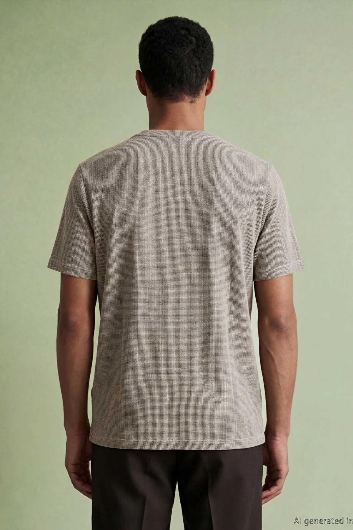 LCWAIKIKI Classic Kahverengi Bisiklet Yaka Erkek Tişört