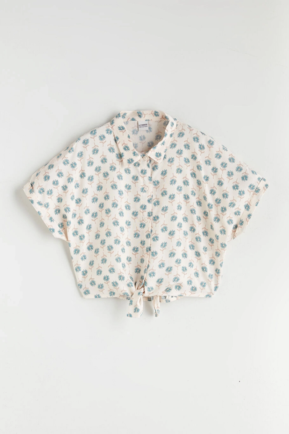 LCW Kids Ekru Kız Çocuk Crop Bluz