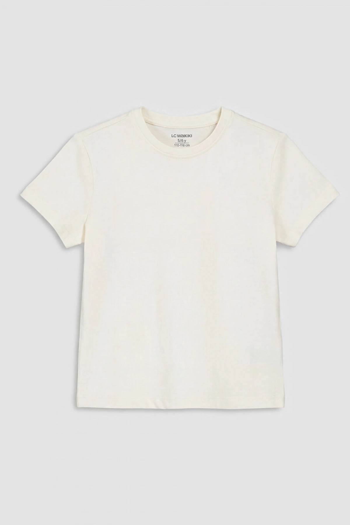LC WAIKIKI Bej Bisiklet Yaka Erkek Çocuk Tişört 2li