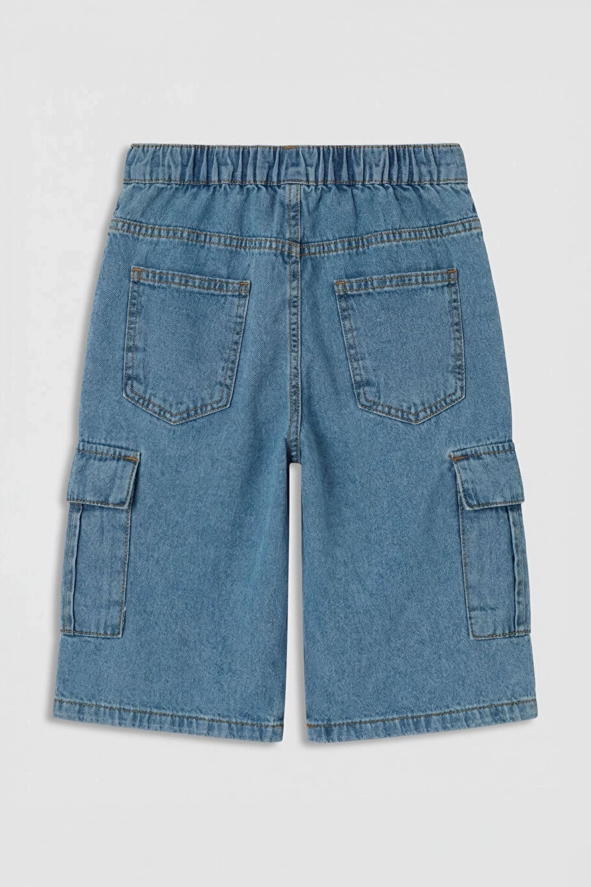 LCW Kids Indigo Erkek Çocuk Kargo Jean Şort