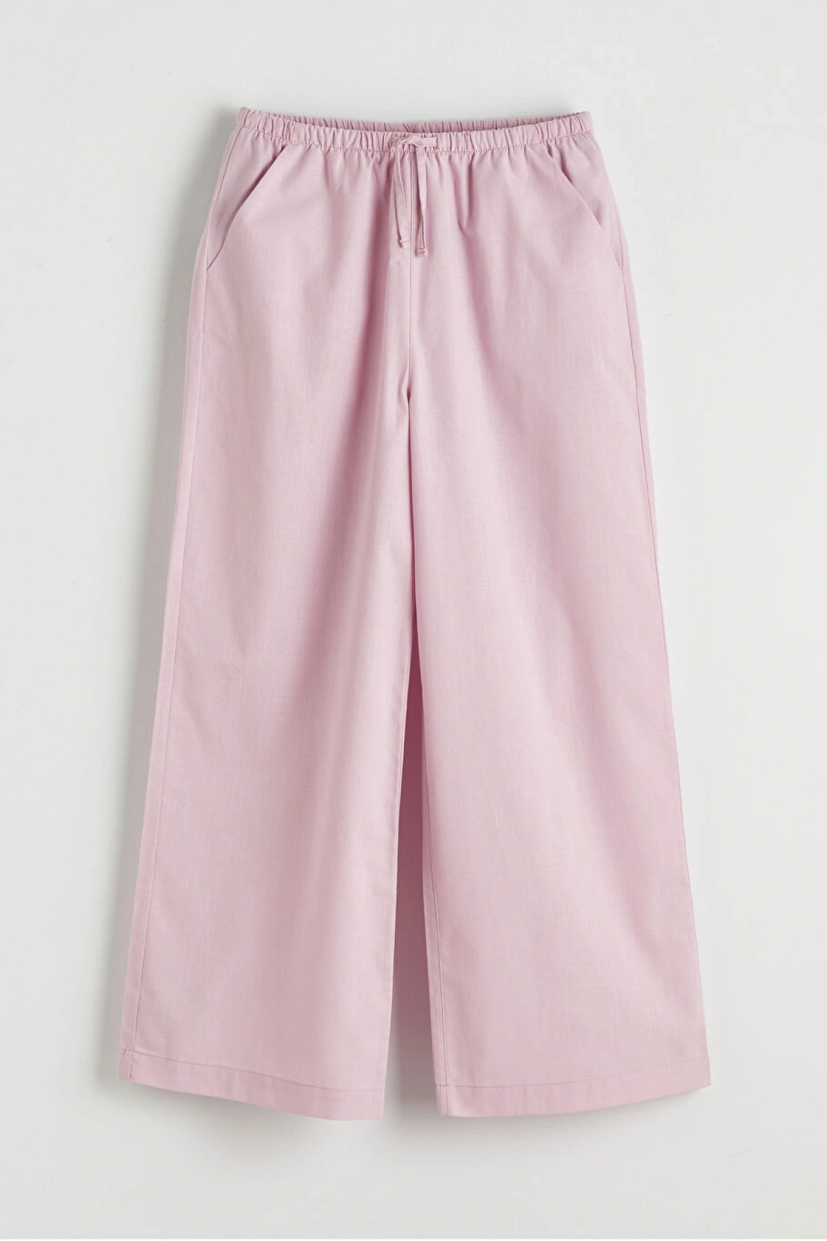 LCW Girls Studio Lila Beli Lastikli Kız Çocuk Poplin Pantolon