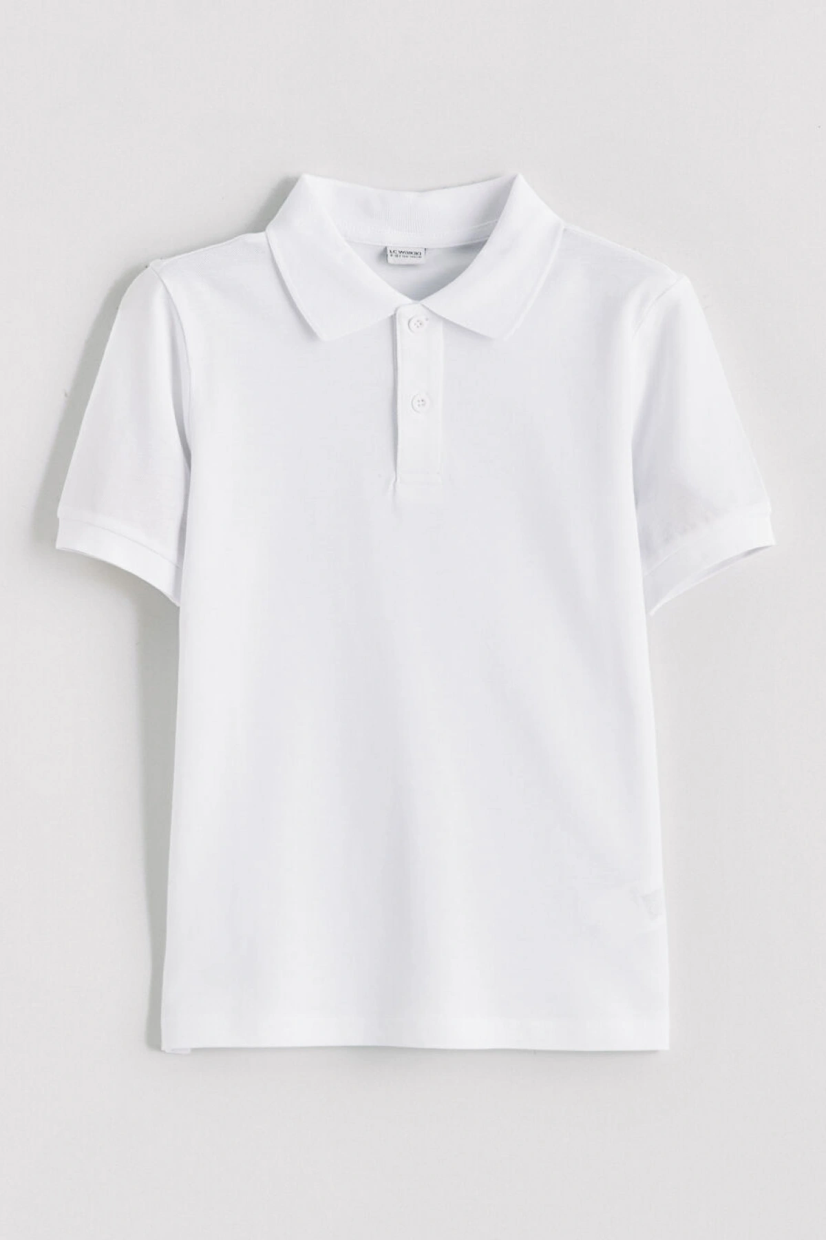 LCW Kids Beyaz Polo Yaka Erkek Çocuk Pike Tişört