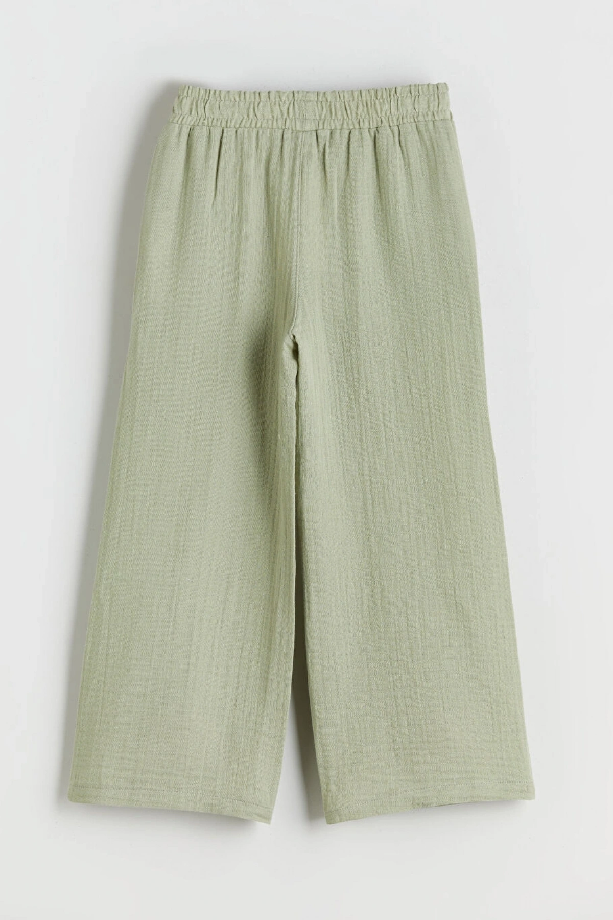 LCW Kids Haki Beli Lastikli Müslin Kız Çocuk Pantolon