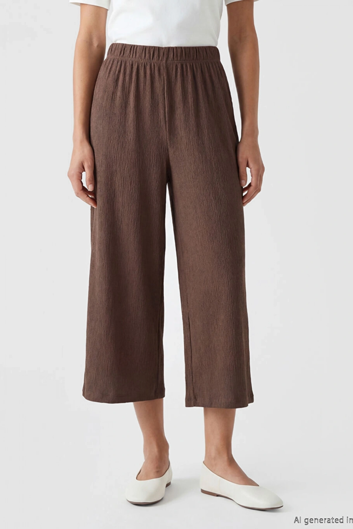 LC WAIKIKI Kahverengi Beli Lastikli Dokulu Kadın Kapri