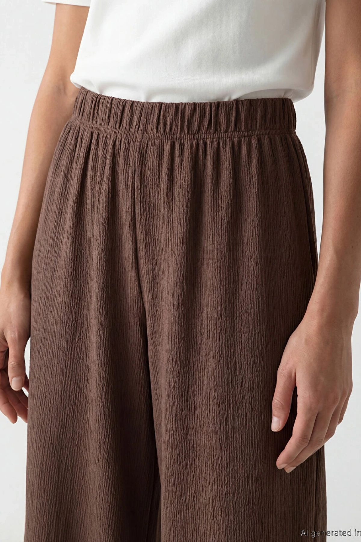 LC WAIKIKI Kahverengi Beli Lastikli Dokulu Kadın Kapri