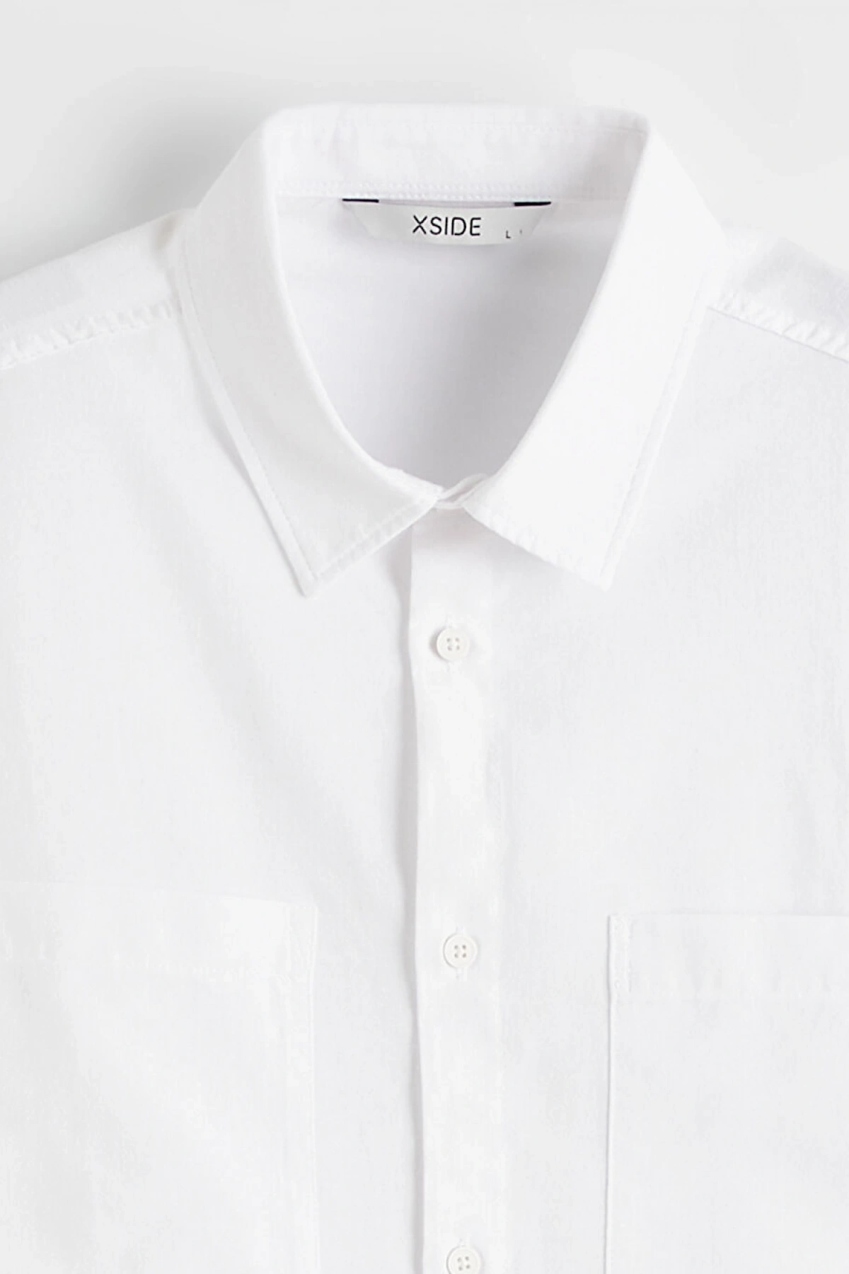 XSIDE Beyaz Loose Fit Oxford Erkek Gömlek