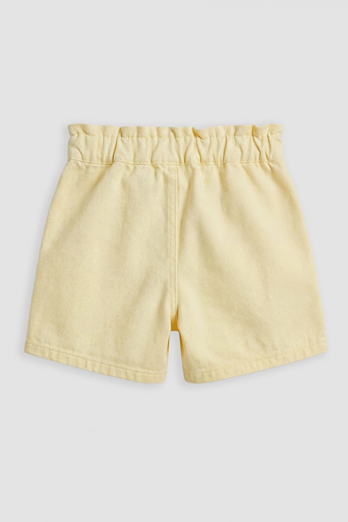 LCW baby Sarı Beli Lastikli Kız Bebek Gabardin Şort