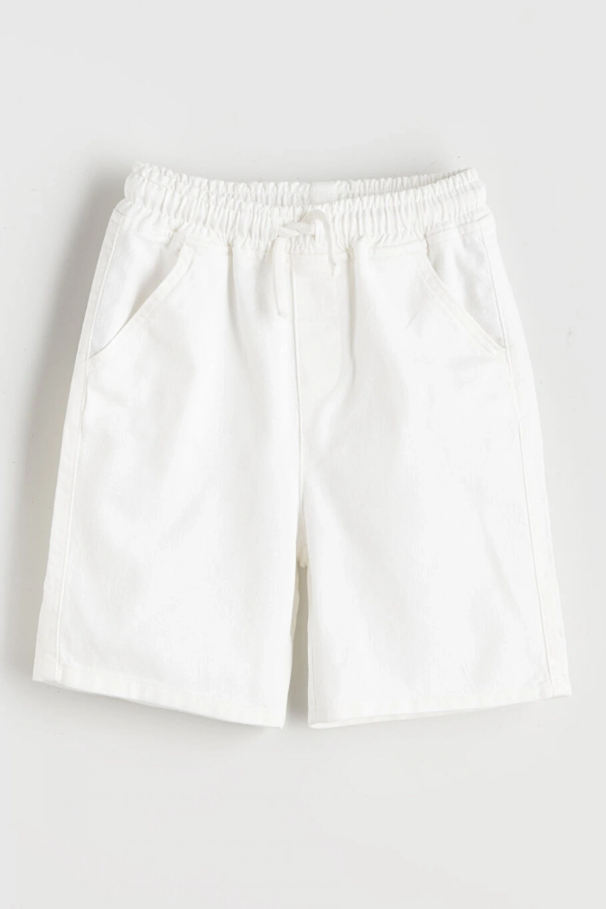 LCW Kids Ekru Beli Lastikli Cepli Erkek Çocuk Şort