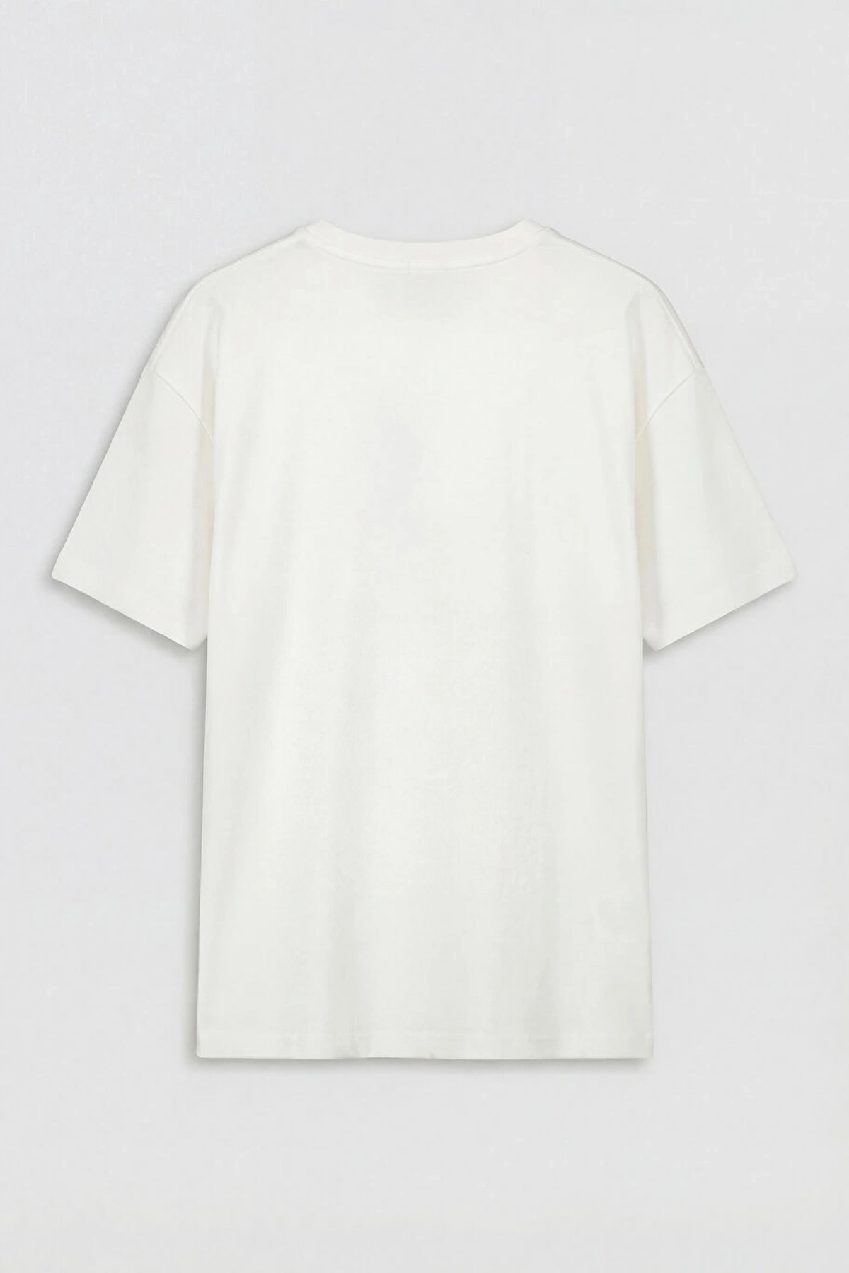 LCW Kids Ekru Bisiklet Yaka Baskılı Kız Çocuk Tişört