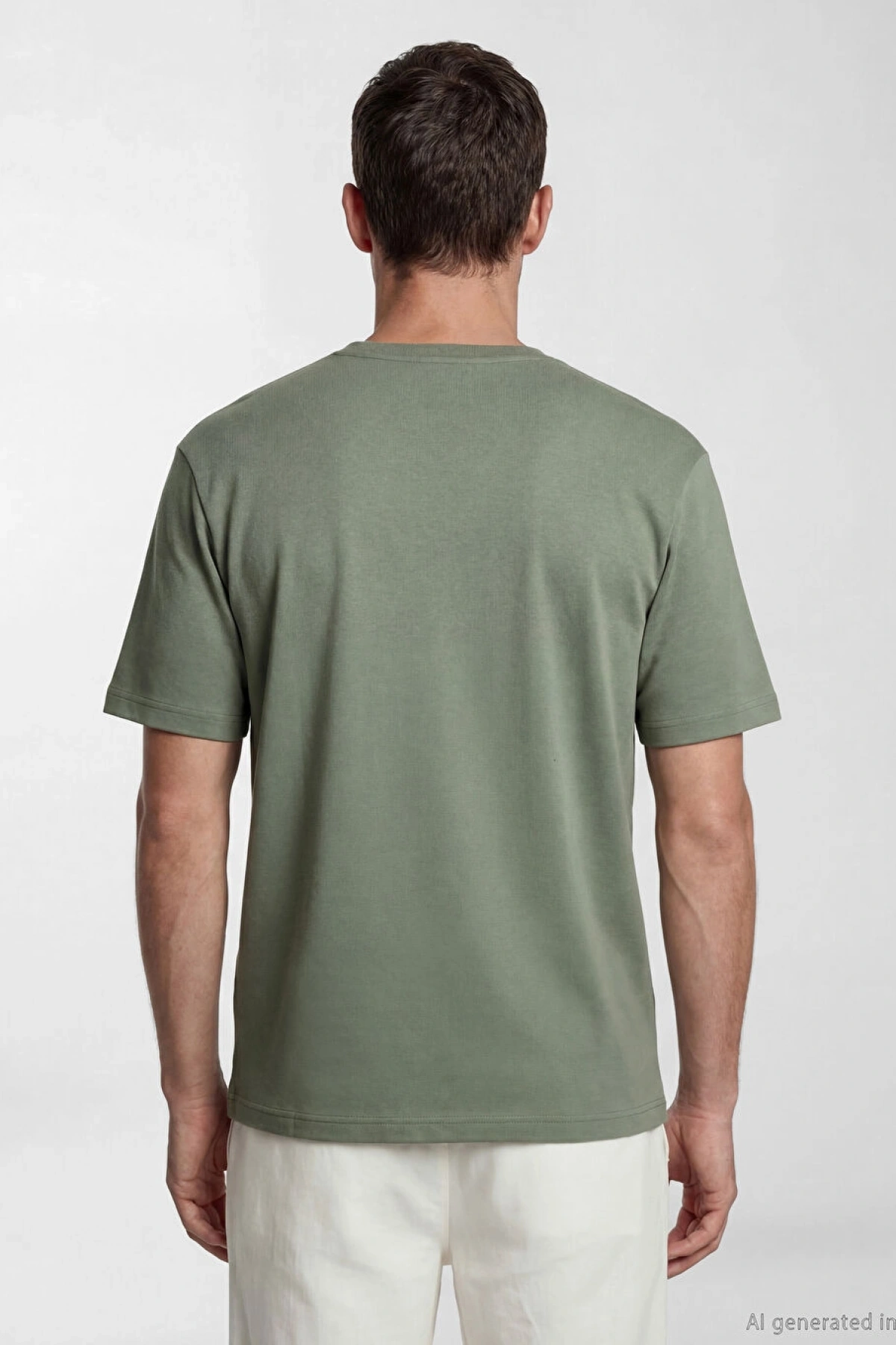 LCWAIKIKI Classic Yeşil V Yaka Erkek Tişört