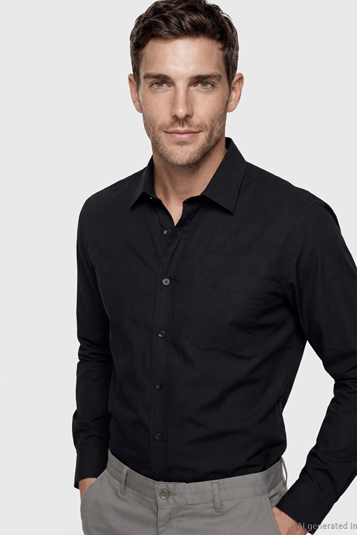 LCW BUSINESS Siyah Regular Fit Erkek Gömlek