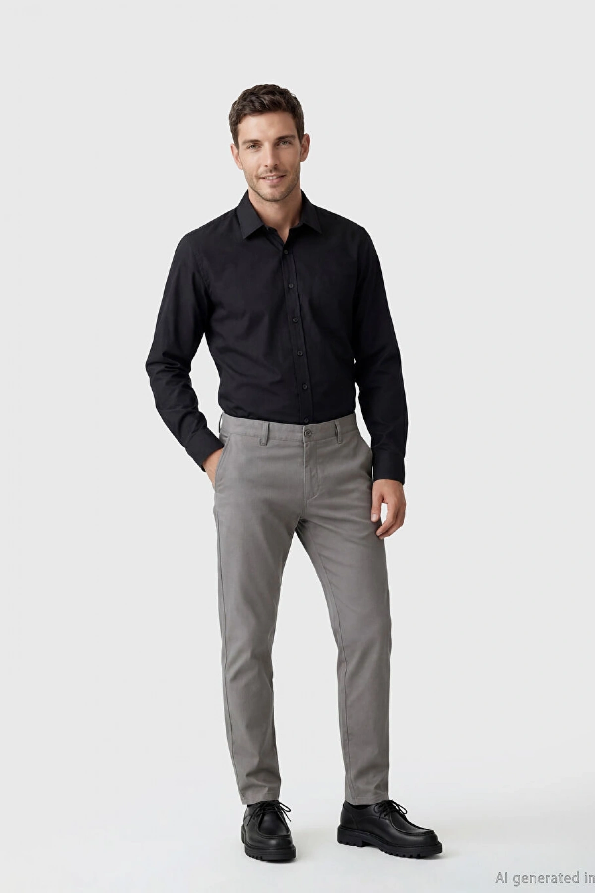 LCW BUSINESS Siyah Regular Fit Erkek Gömlek