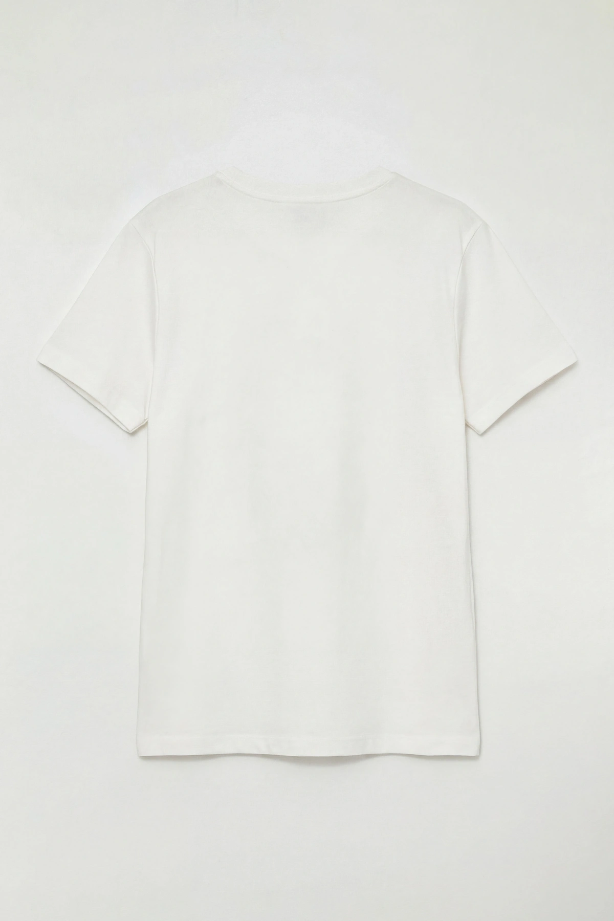 LCW Kids Ekru Bisiklet Yaka Atatürk Baskılı Erkek Çocuk Tişört