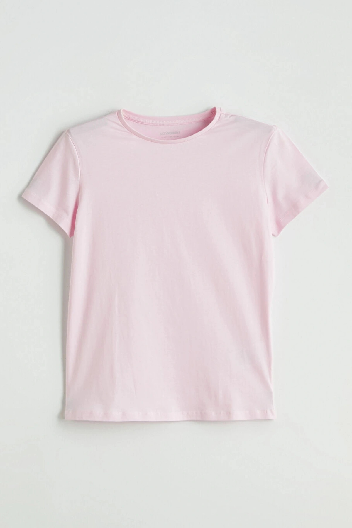 LCW Kids Pembe Bisiklet Yaka Kız Çocuk Tişört 2li