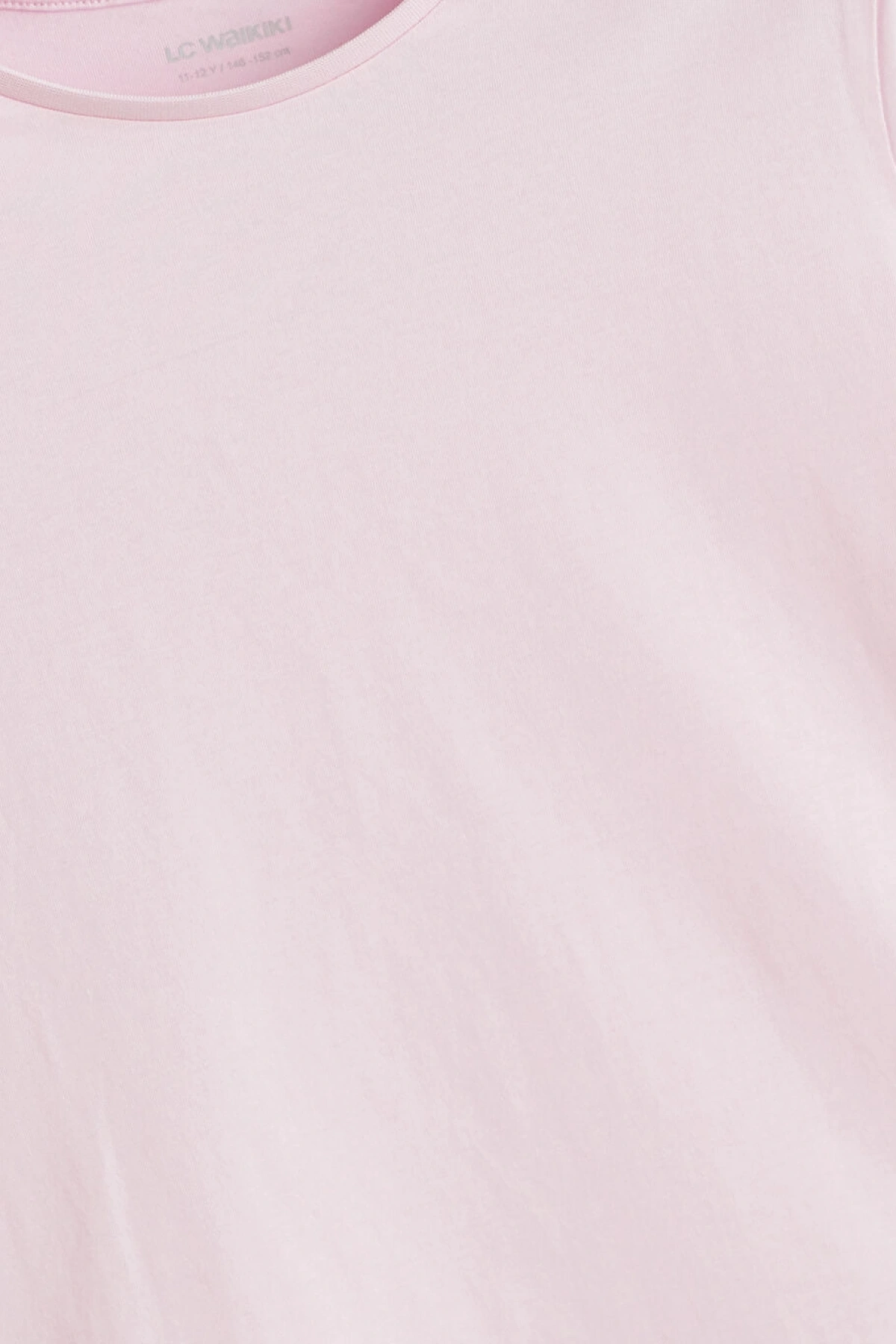 LCW Kids Pembe Bisiklet Yaka Kız Çocuk Tişört 2li