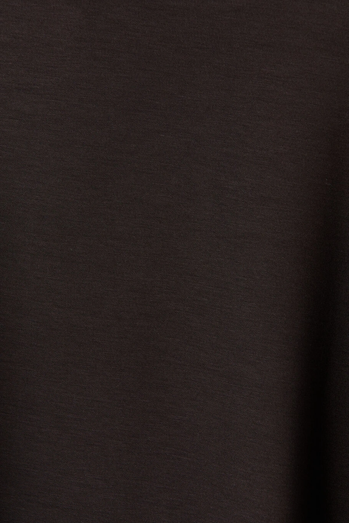 LCW Kids Kahverengi Bisiklet Yaka Kız Çocuk Soft Touch Tişört