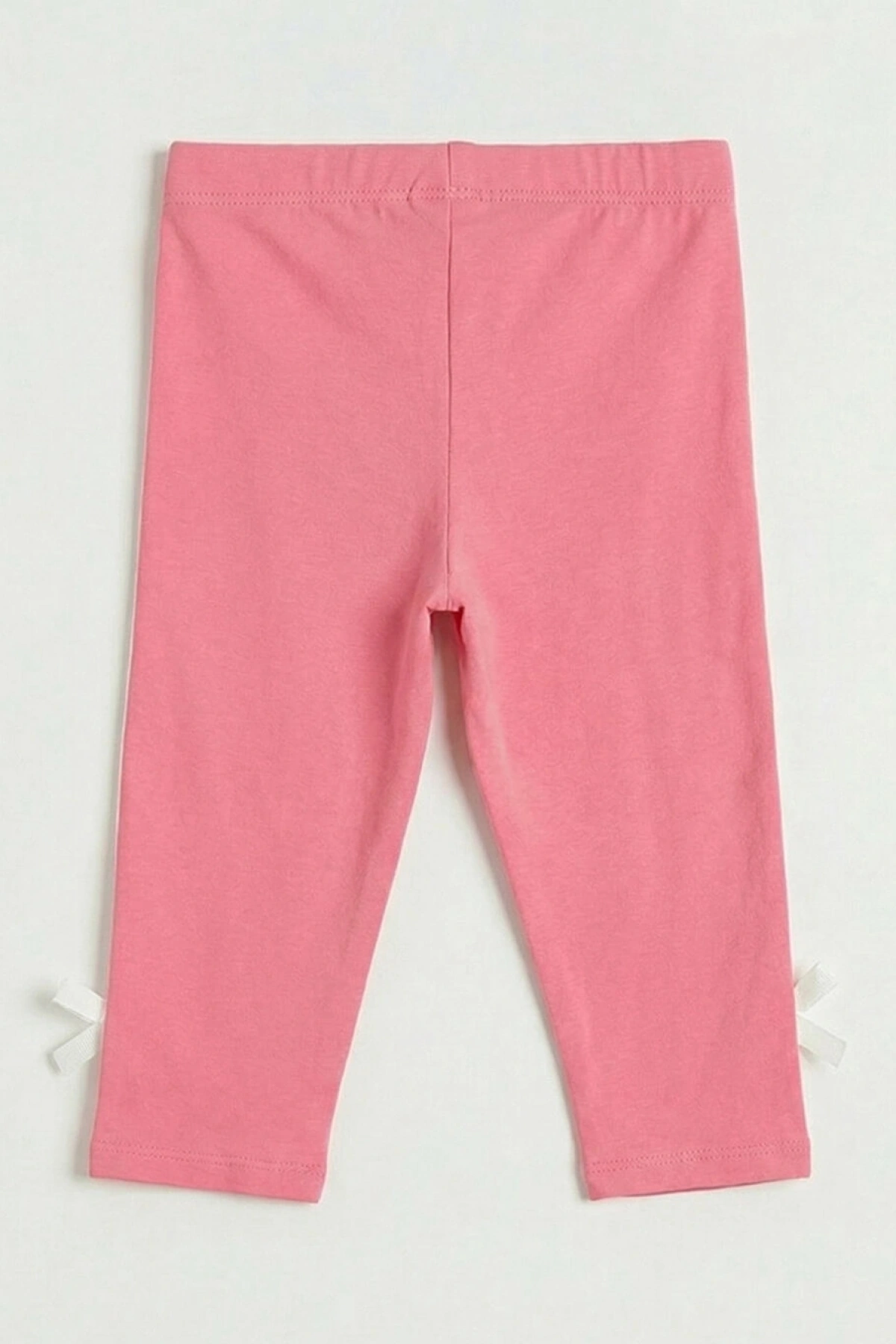 LCW Kids Pembe Yanları Şeritli Fiyonk Detaylı Kız Çocuk Tayt