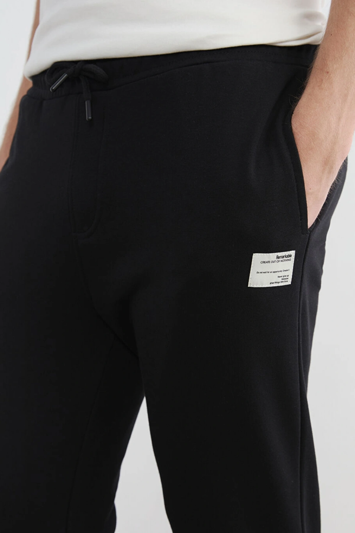 XSIDE Siyah Standart Kalıp Erkek Jogger Eşofman Alt