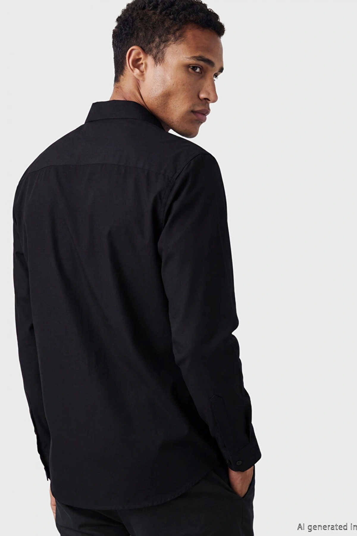 LCW Vision Siyah Slim Fit Erkek Gömlek