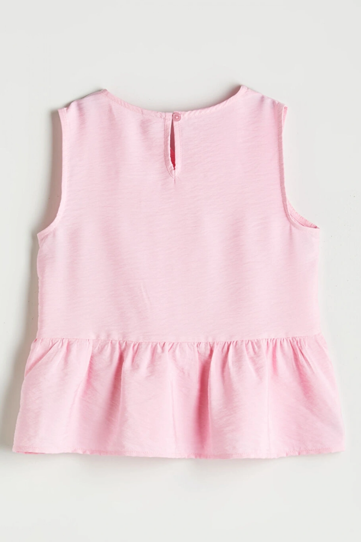 LCW Kids Pembe Kaçık Yaka Fiyonk Detaylı Kız Çocuk Bluz