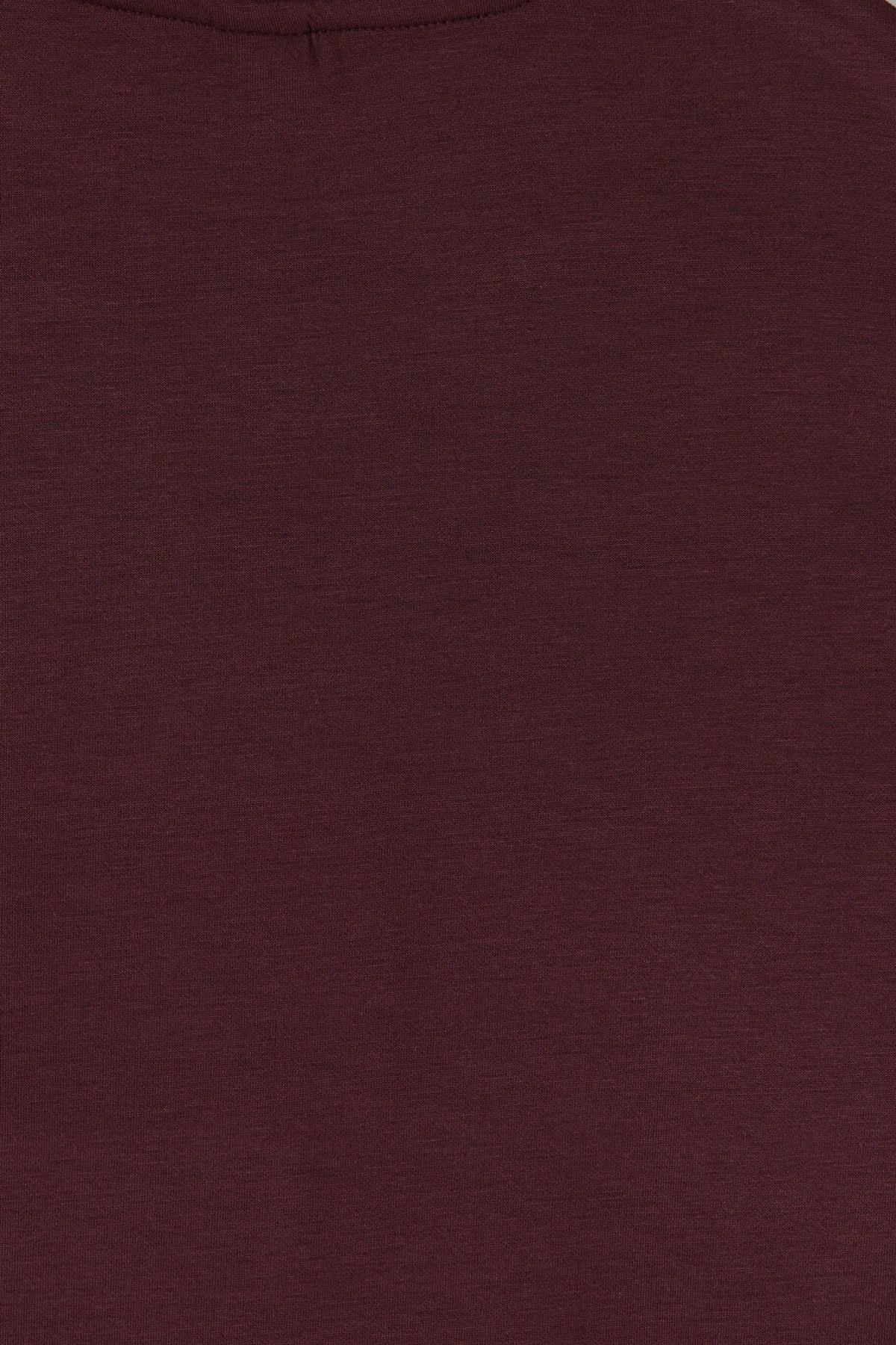 LCW Kids Mürdüm Bisiklet Yaka Kız Çocuk Soft Touch Tişört