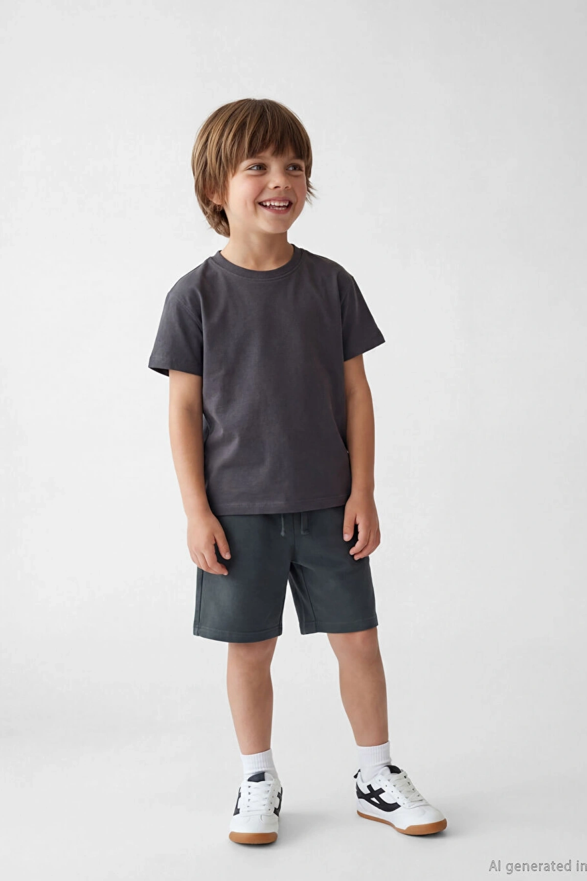 LCW Kids Antrasit Beli Bağcıklı Erkek Çocuk Şort 2li