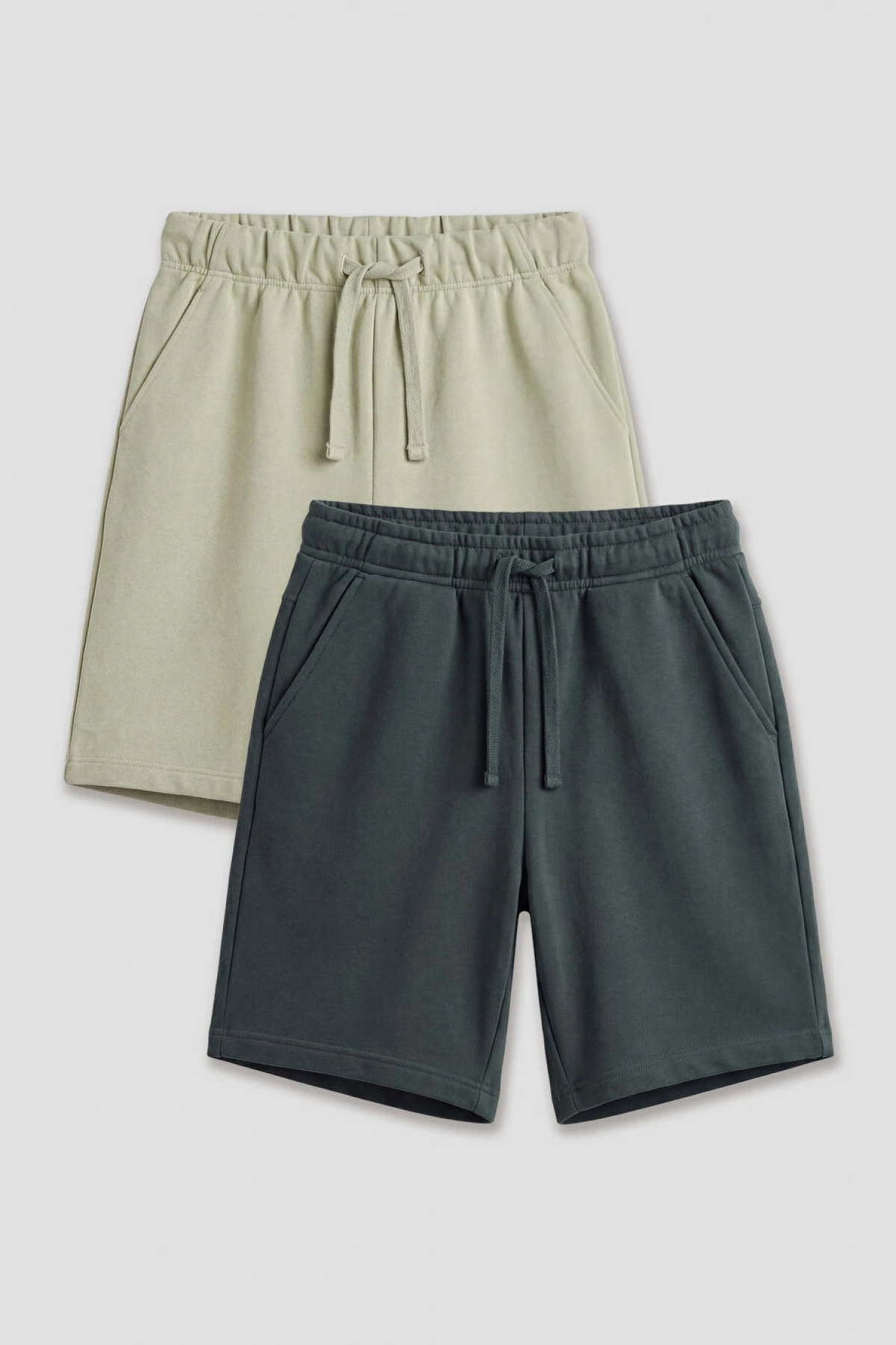 LCW Kids Antrasit Beli Bağcıklı Erkek Çocuk Şort 2li