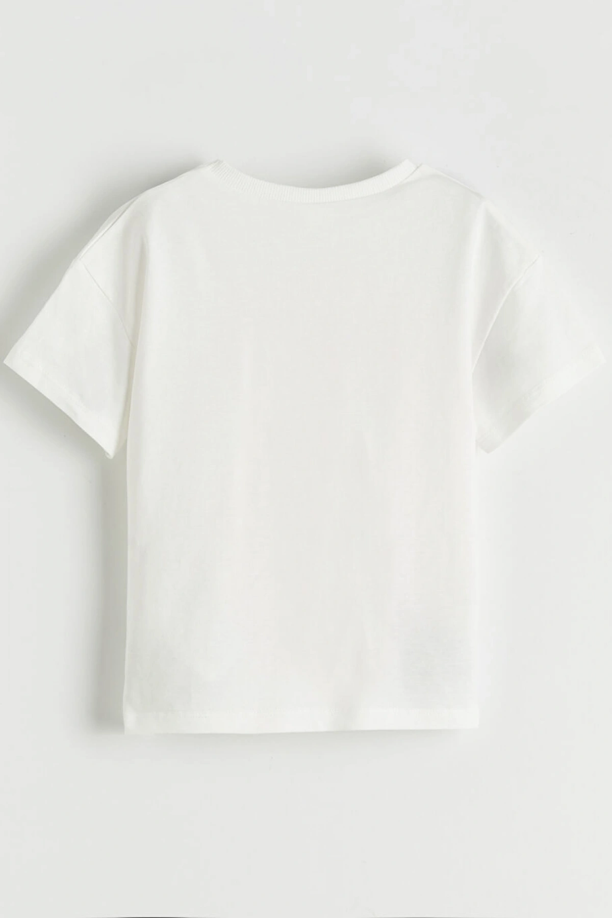 LCW Kids Ekru Paris Baskılı Kız Çocuk Tişört