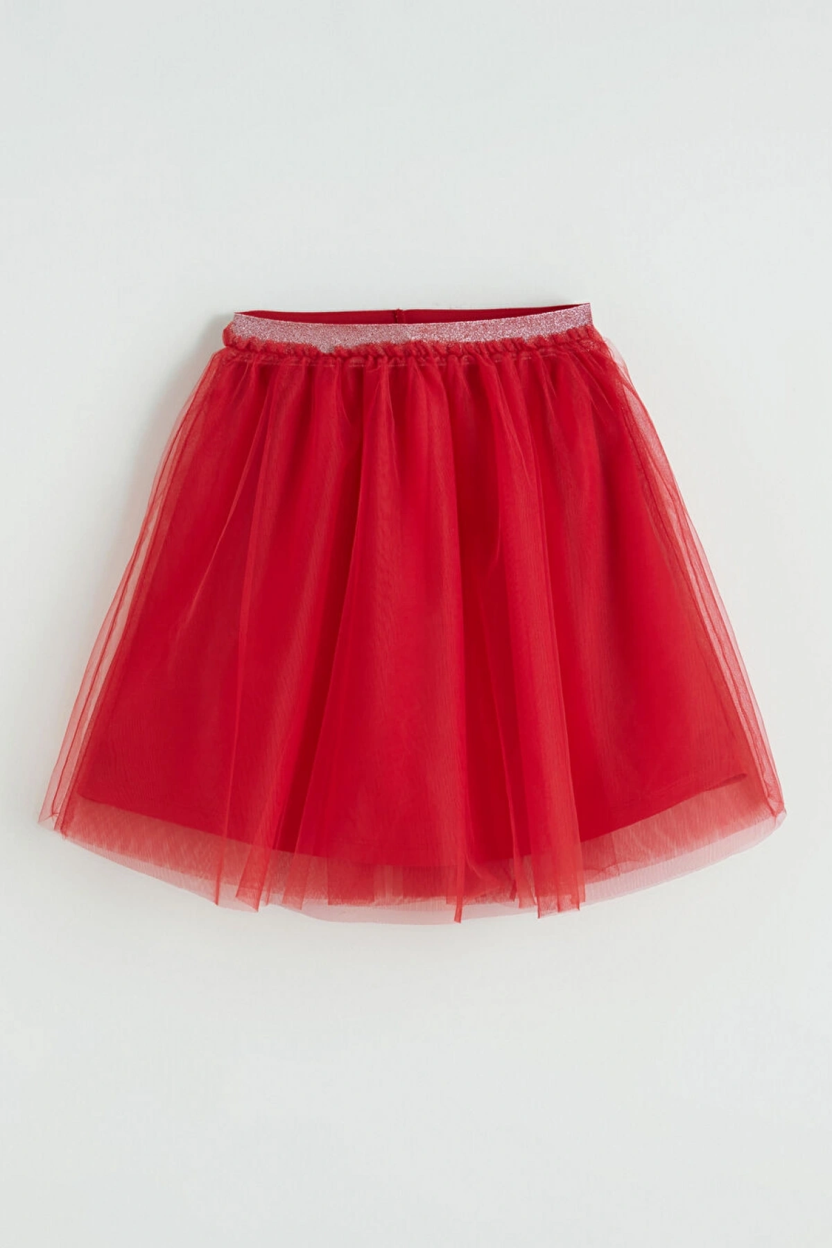 LCW Kids Kırmızı Beli Lastikli Kız Çocuk Tütü Etek