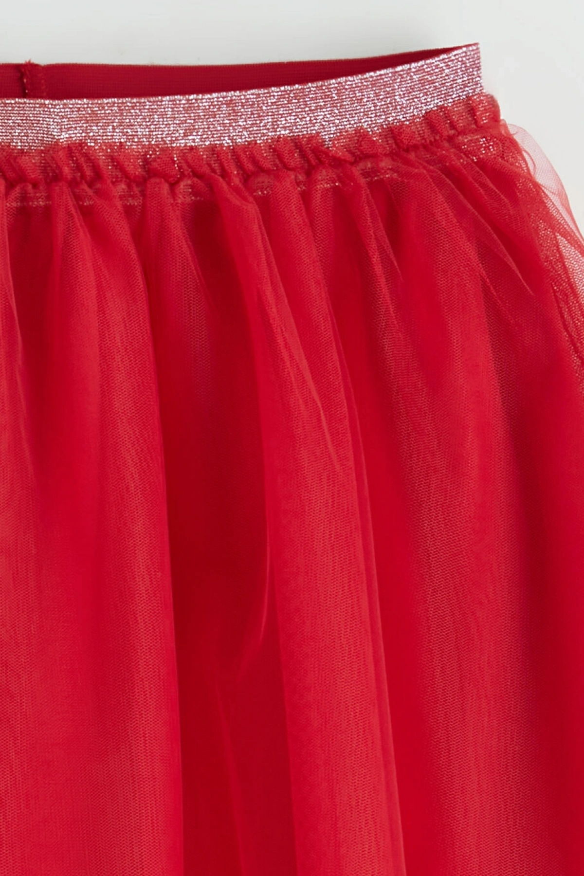 LCW Kids Kırmızı Beli Lastikli Kız Çocuk Tütü Etek