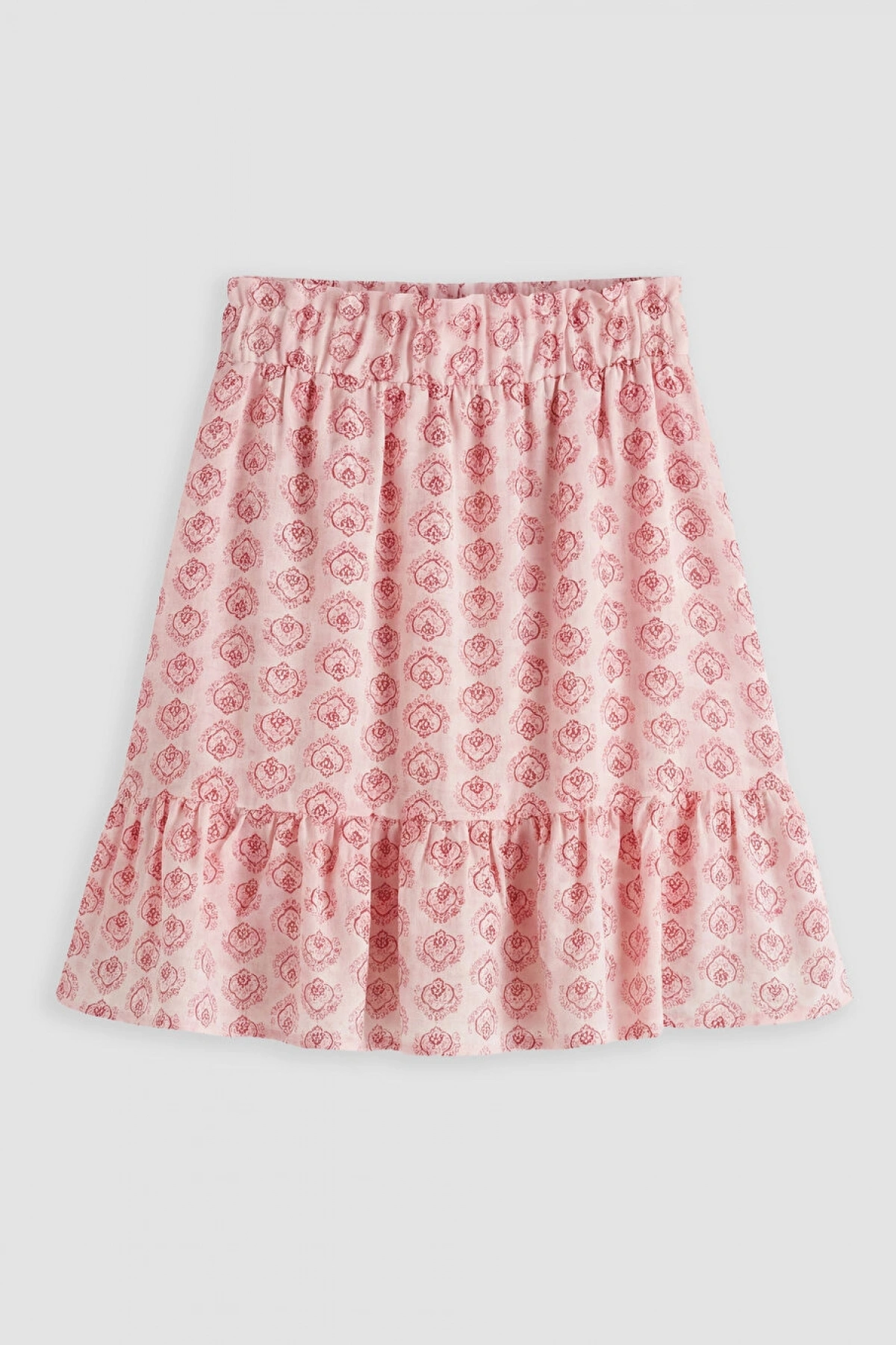 LCW Kids Pembe Kız Çocuk Desenli Beli Lastikli Etek