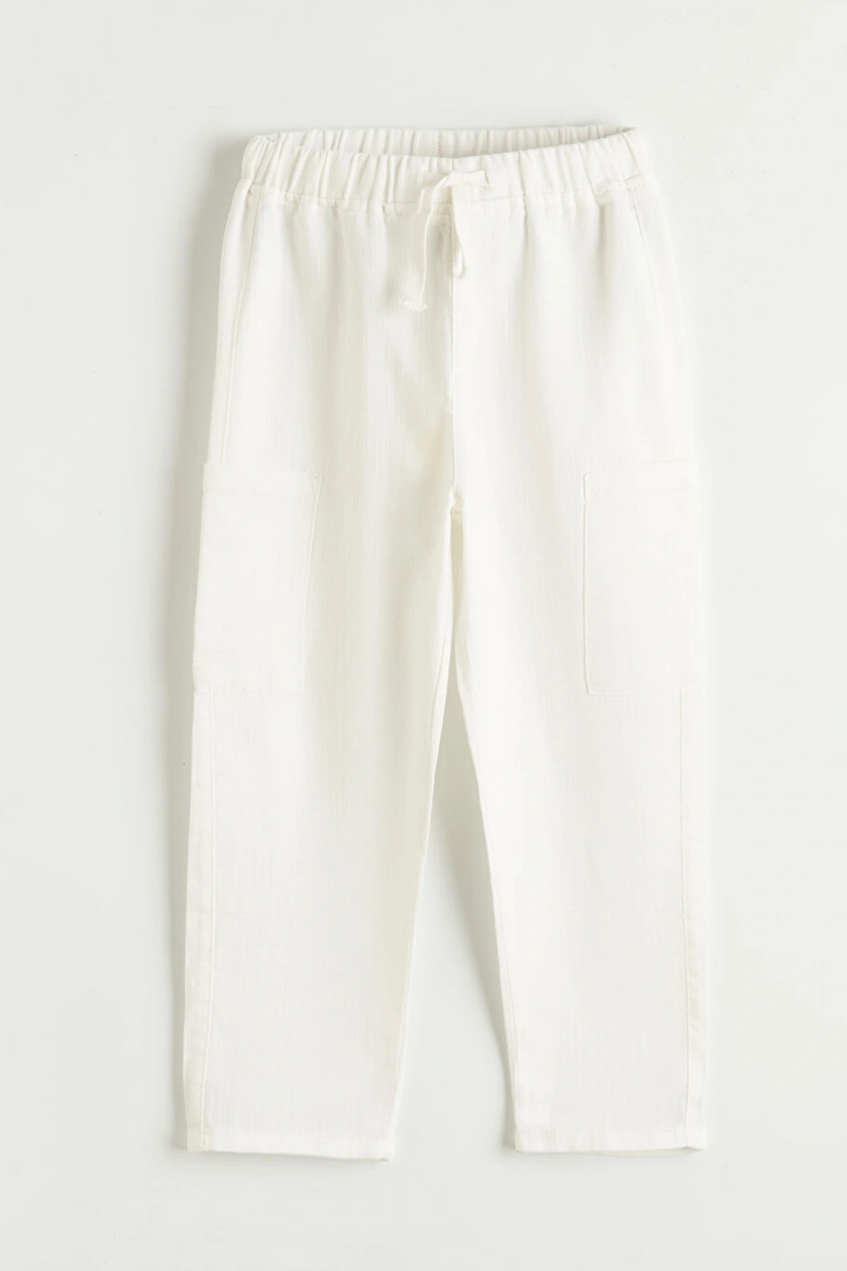 LCW Kids Ekru Beli Lastikli Erkek Çocuk Gabardin Pantolon