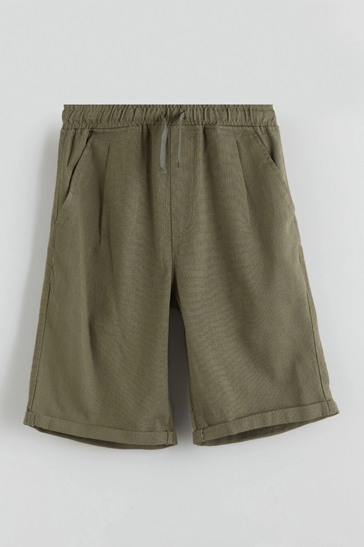 LCW Kids Haki Beli Lastikli Basic Erkek Çocuk Şort