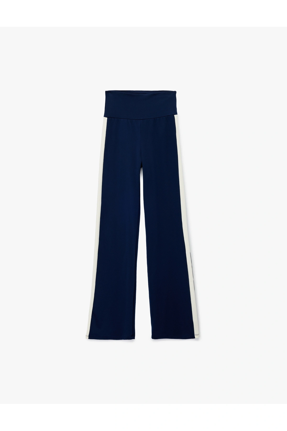 Koton İspanyol Paça Şerit Detaylı İnterlok Kumaş Spor Tayt