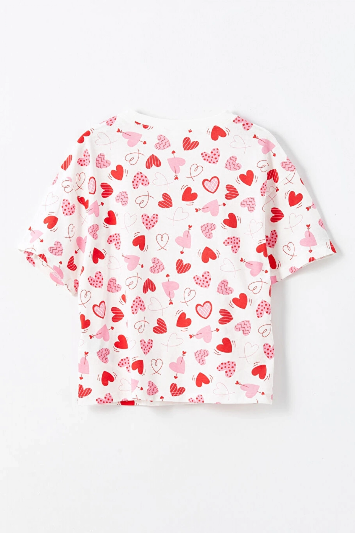 LCW Kids Ekru Bisiklet Yaka Kız Çocuk Şortlu Pijama Takımı