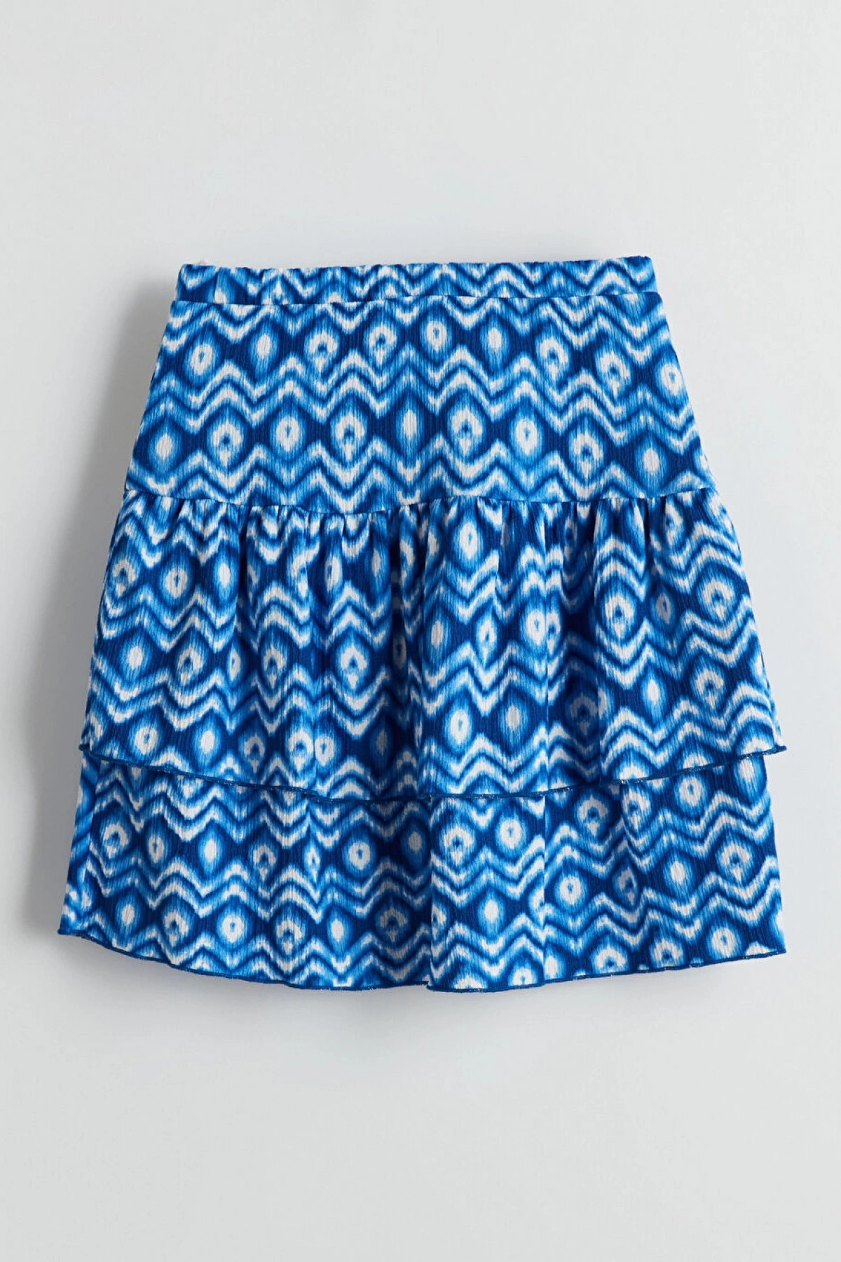 LCW Kids Mavi Beli Lastikli Fırfırlı Kız Çocuk Etek