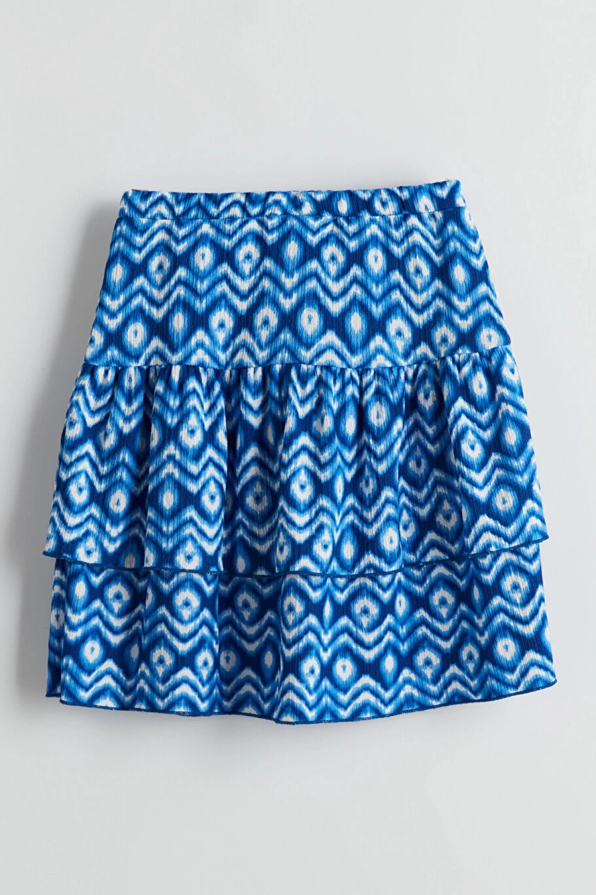 LCW Kids Mavi Beli Lastikli Fırfırlı Kız Çocuk Etek