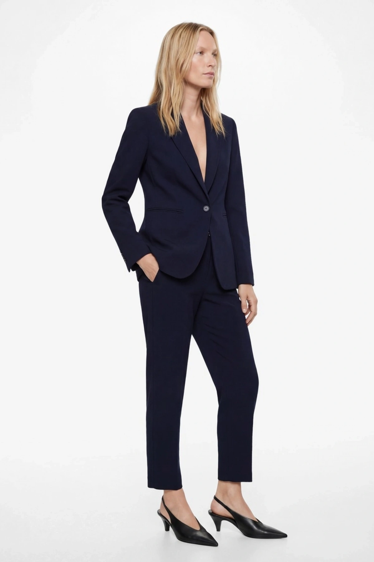 Normal Bel Düz Paça Kemer Detaylı Slim Fit Cigarette Pantolon