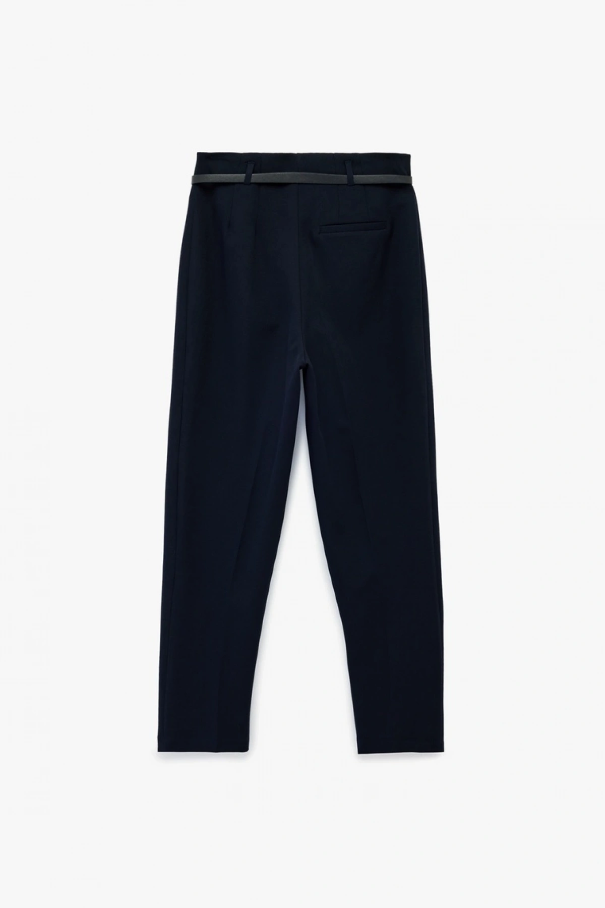 Normal Bel Düz Paça Kemer Detaylı Slim Fit Cigarette Pantolon