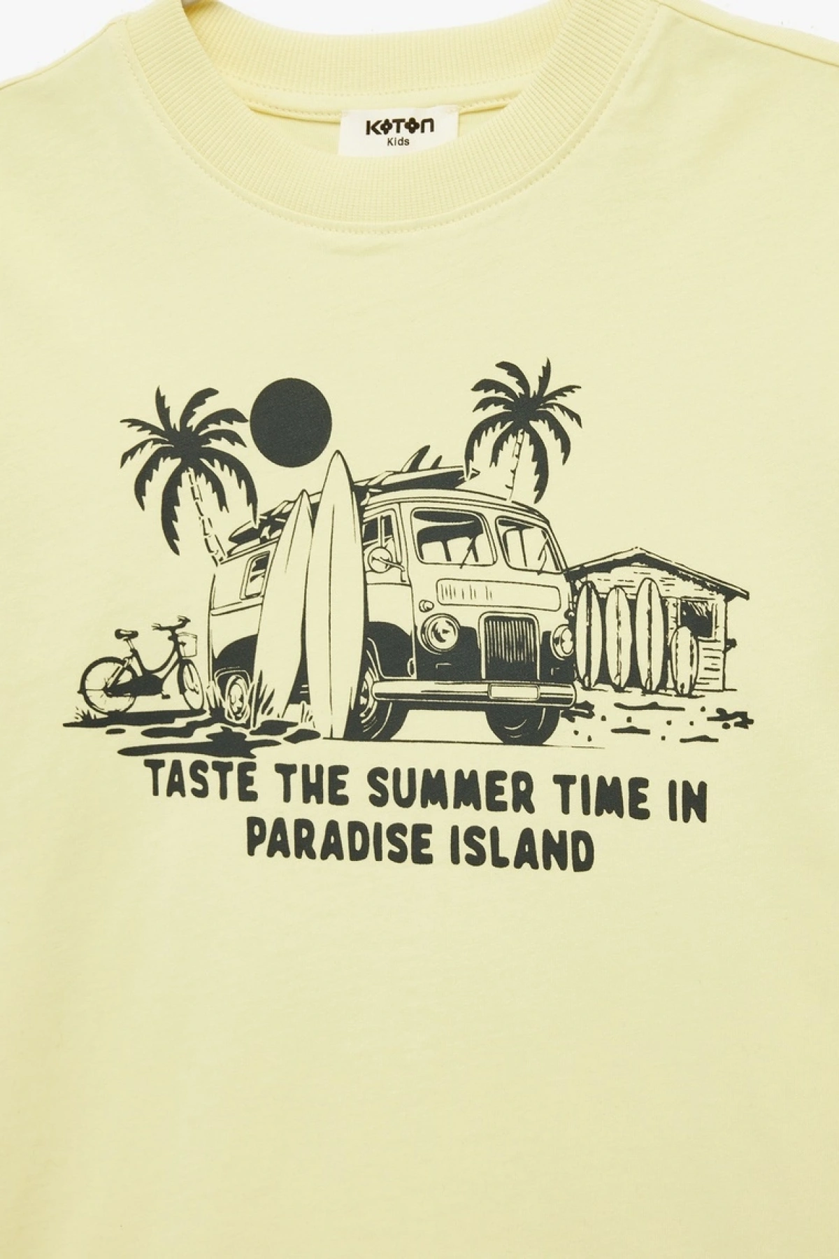 Erkek Çocuk Baskılı Kısa Kollu Bisiklet Yaka Pamuklu Tişört