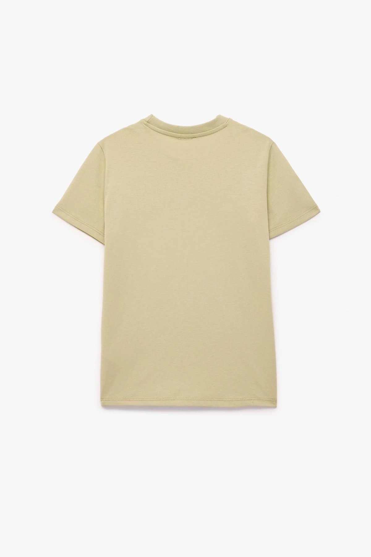 Erkek Çocuk Pamuklu Kısa Kollu Bisiklet Yaka Dinozor Baskılı Tişört