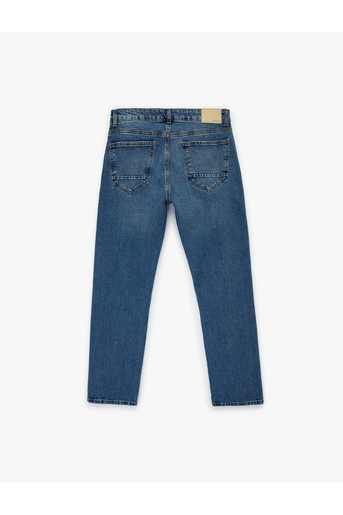 Koton Normal Bel Düz Paça Pamuklu Straight Jean Pantolon - Mark Jean