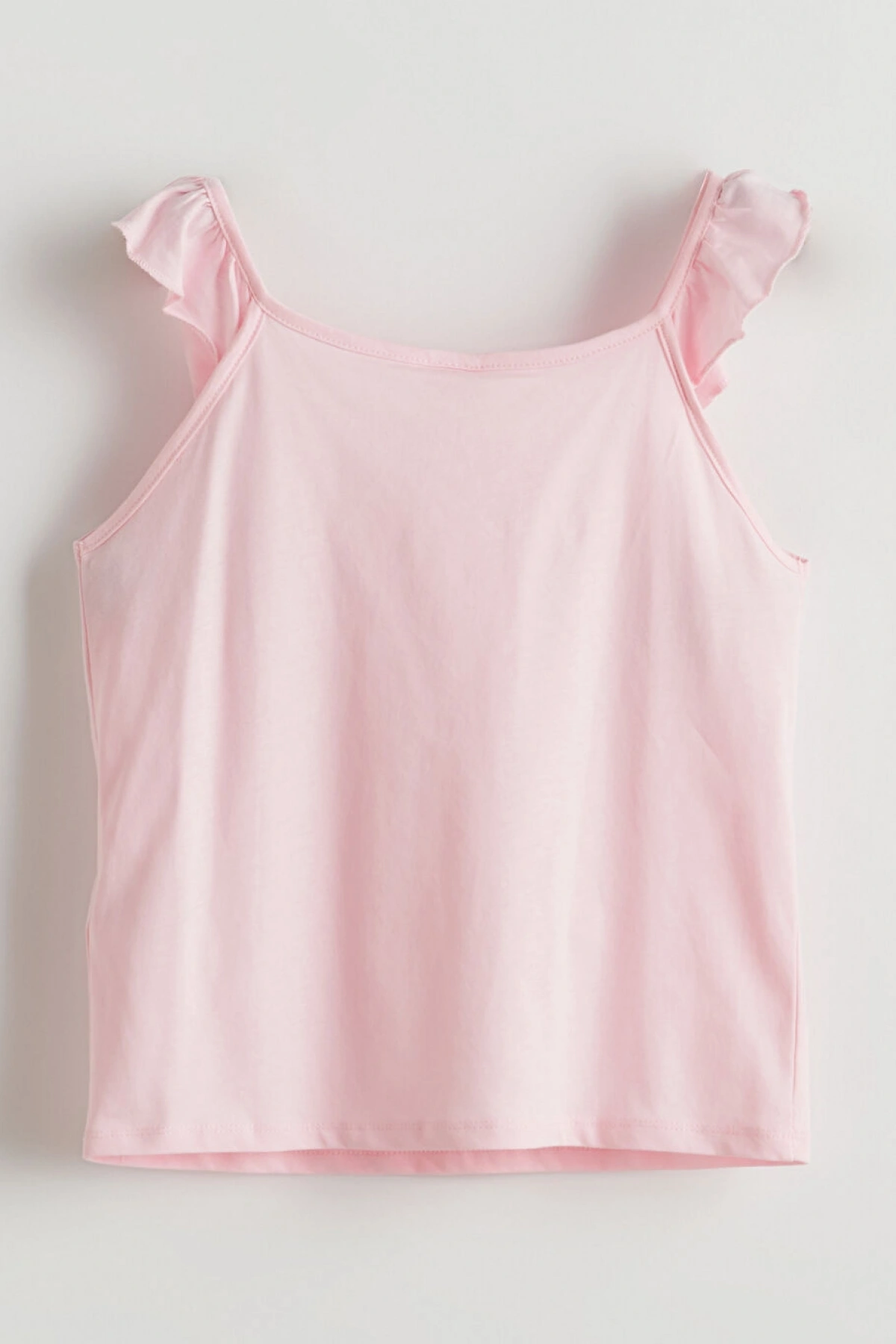 LCW Kids Pembe Kare Yaka Düz Kız Çocuk Atlet