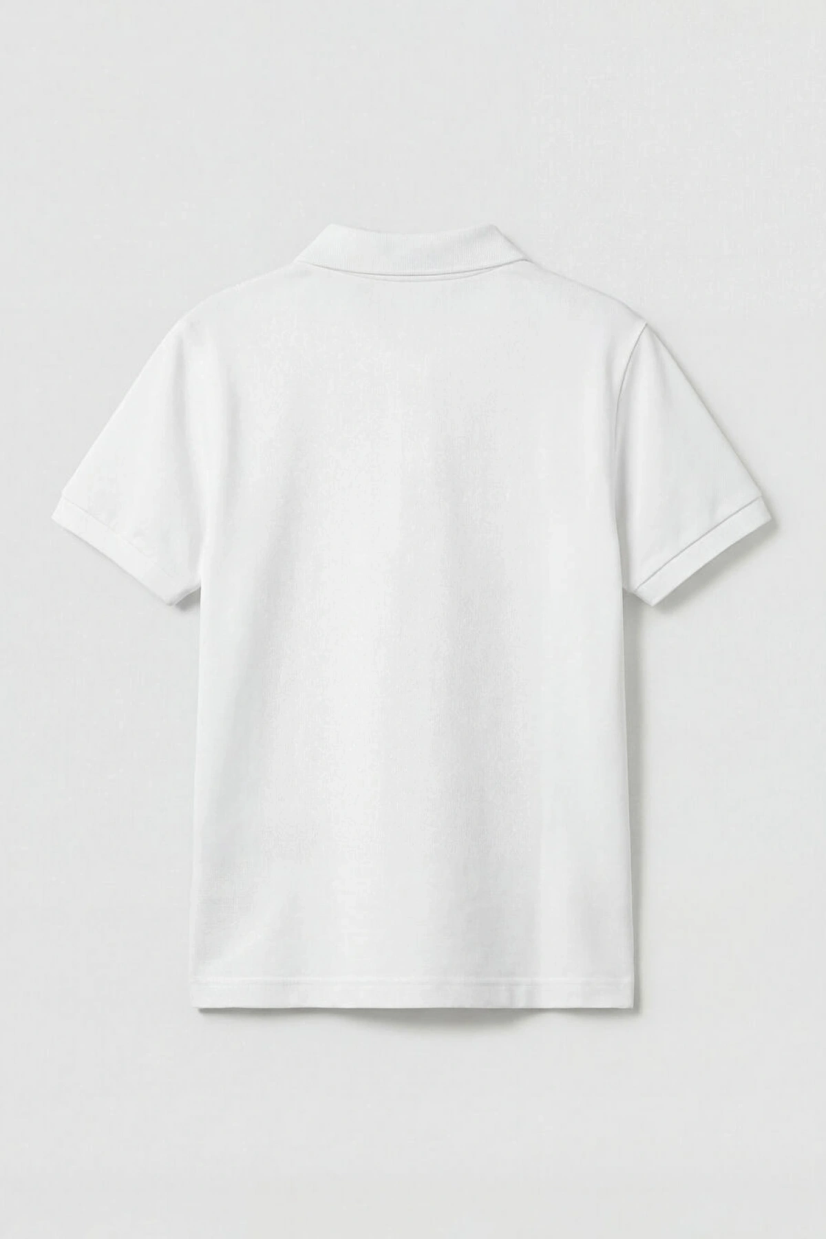 LCW Kids Beyaz Polo Yaka Kısa Kollu Nakışlı Erkek Çocuk Tişört