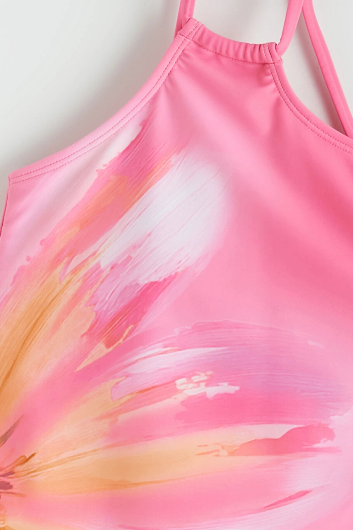 LCW Kids Pembe Baskılı Kız Çocuk Mayo