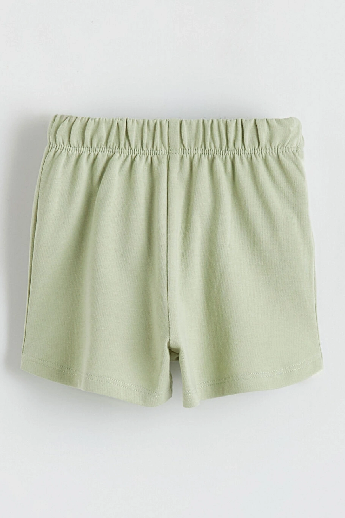 LCW baby Yeşil Beli Lastikli Kız Bebek Şort