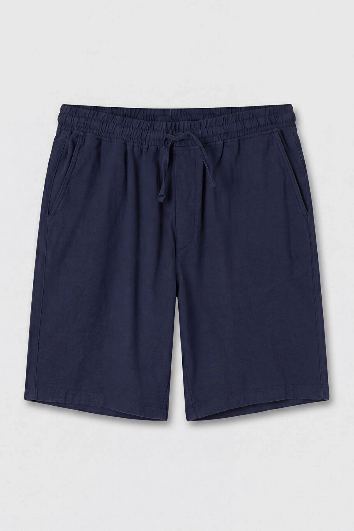 XSIDE Lacivert Standart Kalıp Keten Görünümlü Erkek Şort