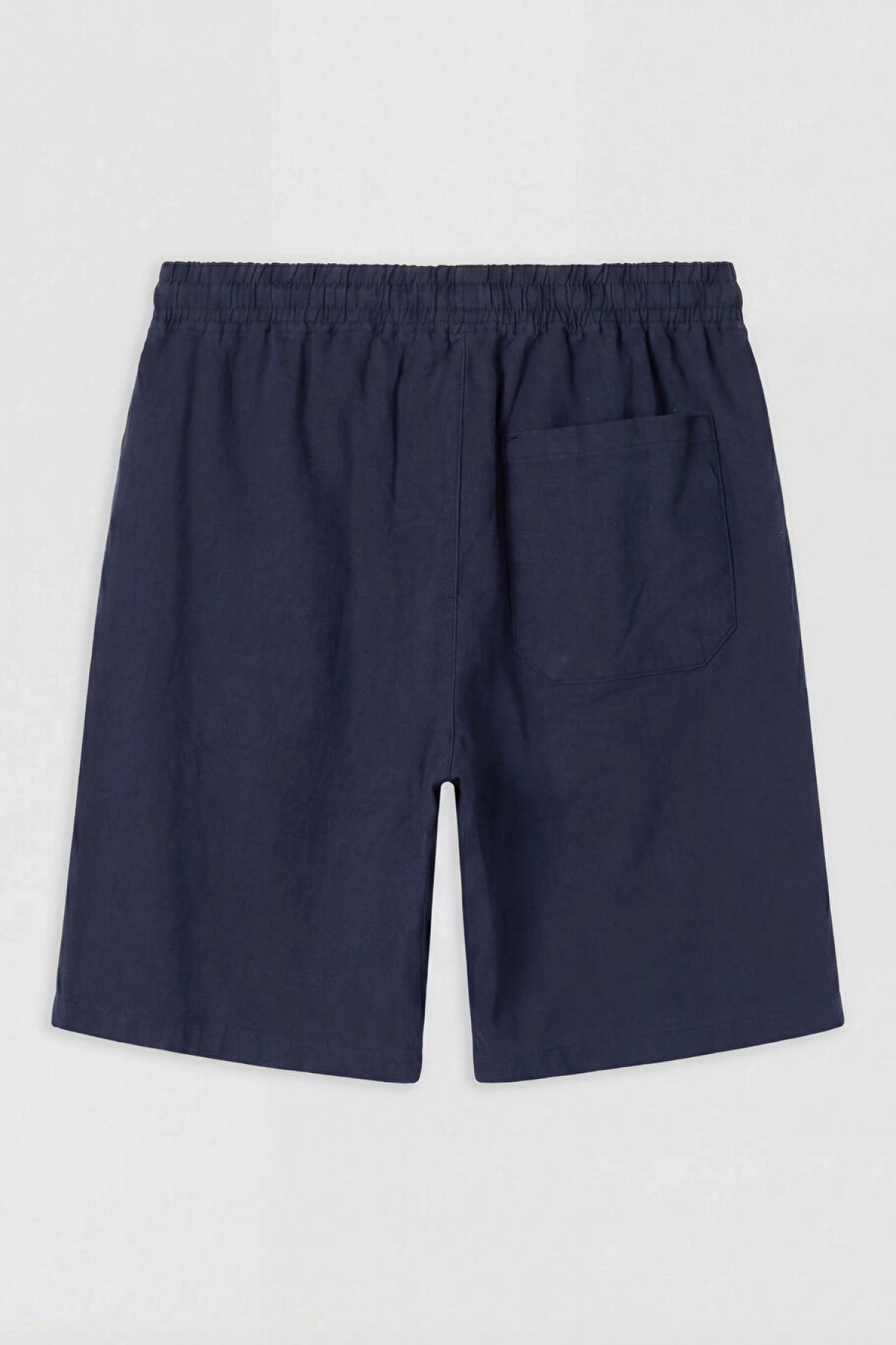 XSIDE Lacivert Standart Kalıp Keten Görünümlü Erkek Şort