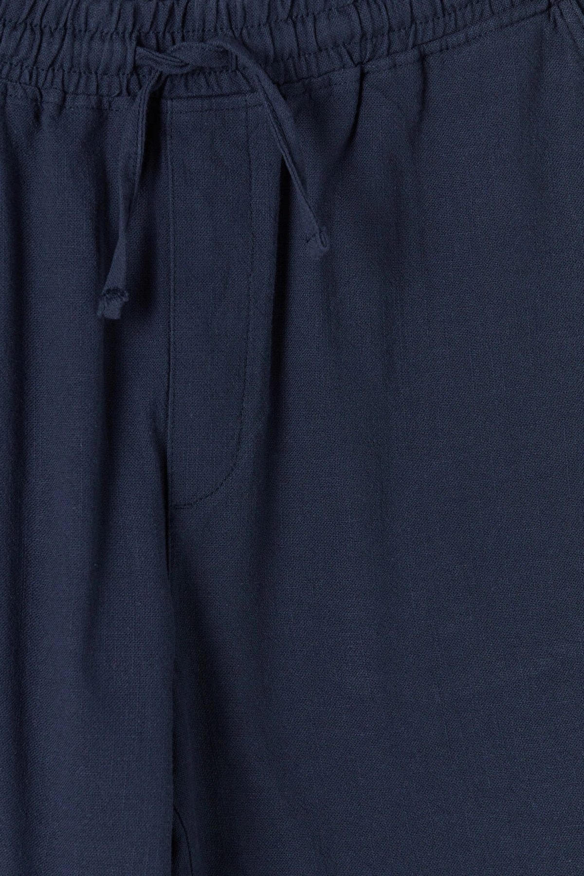 XSIDE Lacivert Standart Kalıp Keten Görünümlü Erkek Şort